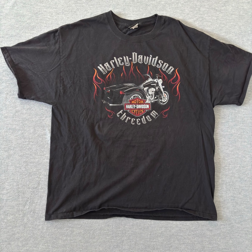 Harley-Davidson Mens Black Frontier Lincoln Nebraska Bull Skull T-Shirt XL 2018